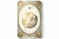 Tarot card moon astronomy white background. AI generated Image by rawpixel.