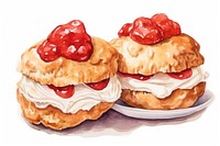 Scones cream dessert pastry. AI generated Image by rawpixel.