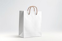 Paper bag handbag white white background. 