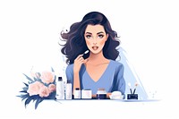 Cosmetics adult woman creativity. AI generated Image by rawpixel.