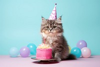 Cake birthday dessert mammal. AI generated Image by rawpixel.