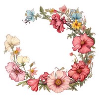 Flower pattern plant needlework. AI generated Image by rawpixel.