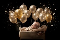 Balloon baby illuminated comfortable. AI generated Image by rawpixel.