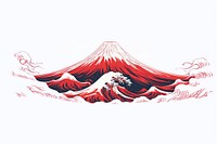 Mountain volcano red stratovolcano. AI generated Image by rawpixel.