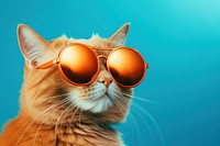 Sunglasses mammal animal gold. AI generated Image by rawpixel.