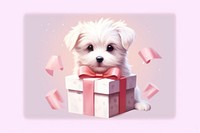 Puppy mammal animal gift. AI generated Image by rawpixel.