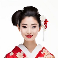 Portrait fashion smiling kimono. AI generated Image by rawpixel.