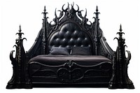Bed furniture throne white background. AI generated Image by rawpixel.