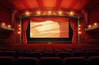 Auditorium theater screen stage. 