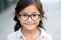 Glasses portrait child smile. AI generated Image by rawpixel.