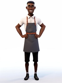 Apron cartoon adult man. 