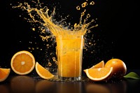 Juice orange fruit drink. 