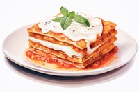 Lasagna food plate italian food. AI generated Image by rawpixel.