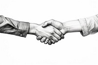 Hand handshake togetherness monochrome. AI generated Image by rawpixel.