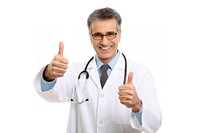 Glasses doctor adult white background. AI generated Image by rawpixel.