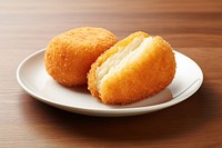 Food croquette cutlet plate. AI generated Image by rawpixel.