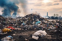 Garbage pollution ash unhygienic. AI generated Image by rawpixel.