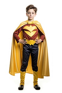 Superhero costume adult white background. AI generated Image by rawpixel.