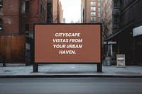 Advertising billboard sign mockup psd