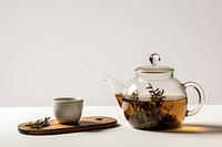 Cup tea teapot saucer. 