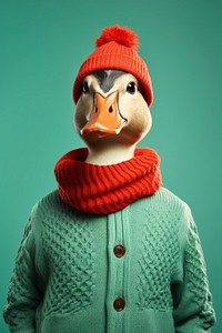 Sweater portrait duck red. AI generated Image by rawpixel.