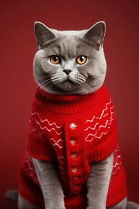 Sweater portrait mammal animal. AI generated Image by rawpixel.