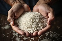 Rice holding food hand. AI generated Image by rawpixel.