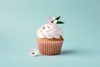 Cupcake dessert flower cream. 