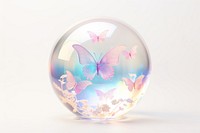 Butterfly sphere flower photo. 