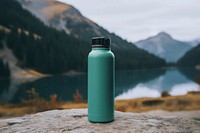 Stainless steel water bottle mockup psd