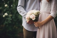 Fashion wedding flower dress. 