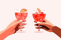Cocktail holding drink fruit. AI generated Image by rawpixel.