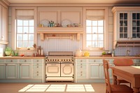 Kitchen furniture home architecture. 