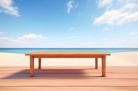 Beach table furniture outdoors. AI generated Image by rawpixel.