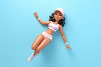 Cartoon doll toy exercising. AI generated Image by rawpixel.