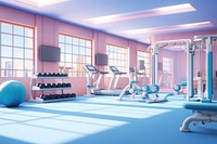 Fitness sports gym architecture. 