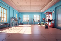 Sports gym architecture electronics. AI generated Image by rawpixel.