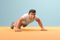 Cartoon sports determination flexibility. AI generated Image by rawpixel.