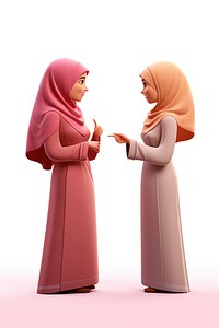 Hijab adult women white background. AI generated Image by rawpixel.