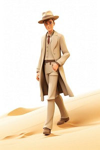 Overcoat outdoors desert adult. 