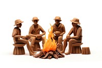 Fire campfire bonfire sitting. AI generated Image by rawpixel.