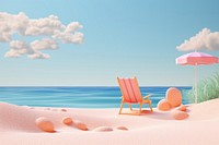 Summer beach furniture outdoors. AI generated Image by rawpixel.