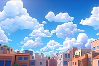 Sky outdoors cartoon cloud. 