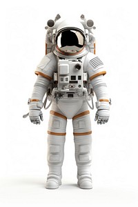 Astronaut robot white white background. AI generated Image by rawpixel.