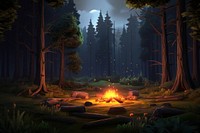 Fire outdoors campfire bonfire. AI generated Image by rawpixel.
