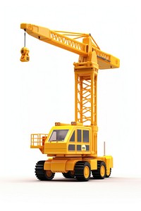 Construction construction crane white background. 