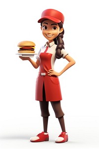 Food cartoon white background fast food. AI generated Image by rawpixel.