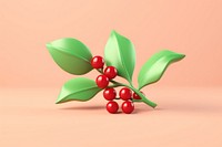 Christmas cherry plant fruit. 