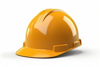 Helmet construction hardhat white background. 