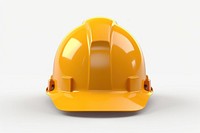 Helmet construction hardhat white background. 